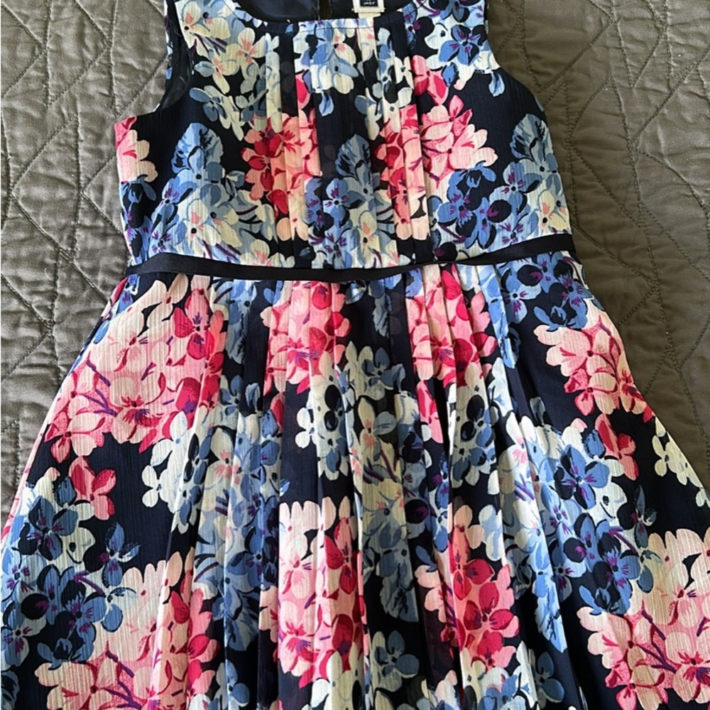 Floral Kids Dress - Pink, Blue, and White